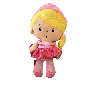Fisher Price Princess Doll Plush Mommy Chime Ballerina 10" Rattle Lovey Blonde